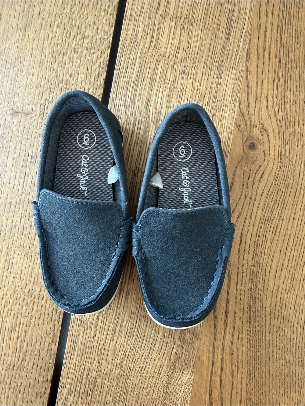 Cat & Jack Black Slip-On Moccasin Shoes for Kids